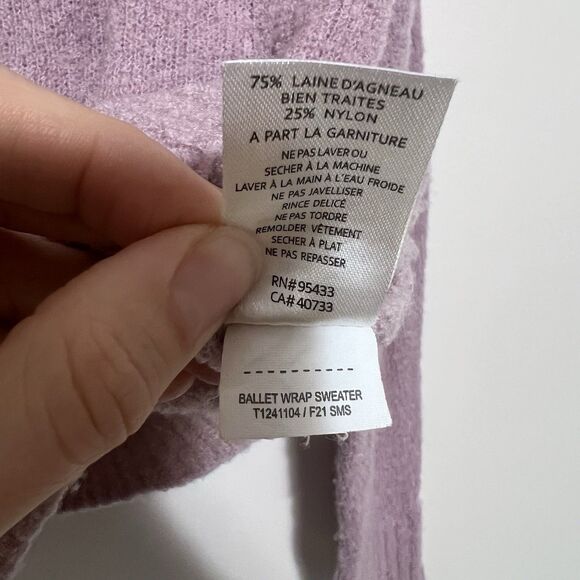 Toad & Co. Wool Blend Cappuccino Boucle Ballet Wrap Sweater Size Small - Picture 7 of 7